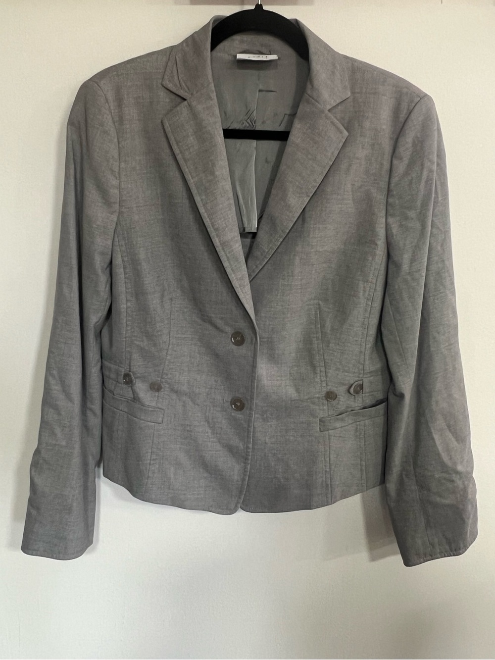 Akris Punto Stretch Wool Grey Blazer Jacket
